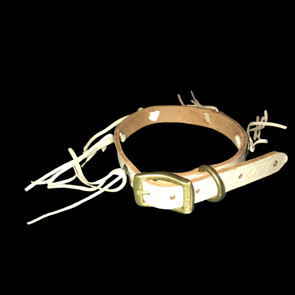 HANDMADE LEATHER DOG COLLAR - Picture 1 of 6